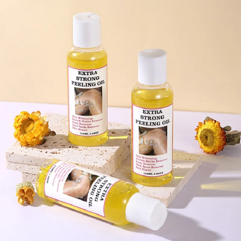 10pcs Yellow Peeling Oil Skincare Set Body Extra Strong Peeling Oil For Dark Skin Brightening Removes Dead Skin Bodycare