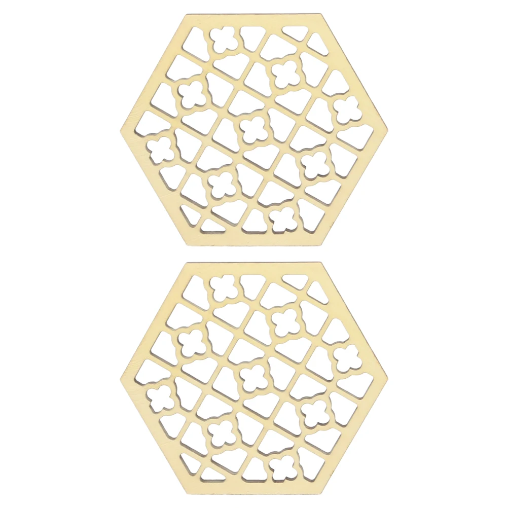 

2pcs Sound Windows Hexagonal Professional Durable Erhu Sound Windows Handmade Paulownia Accessories Violin Instruments
