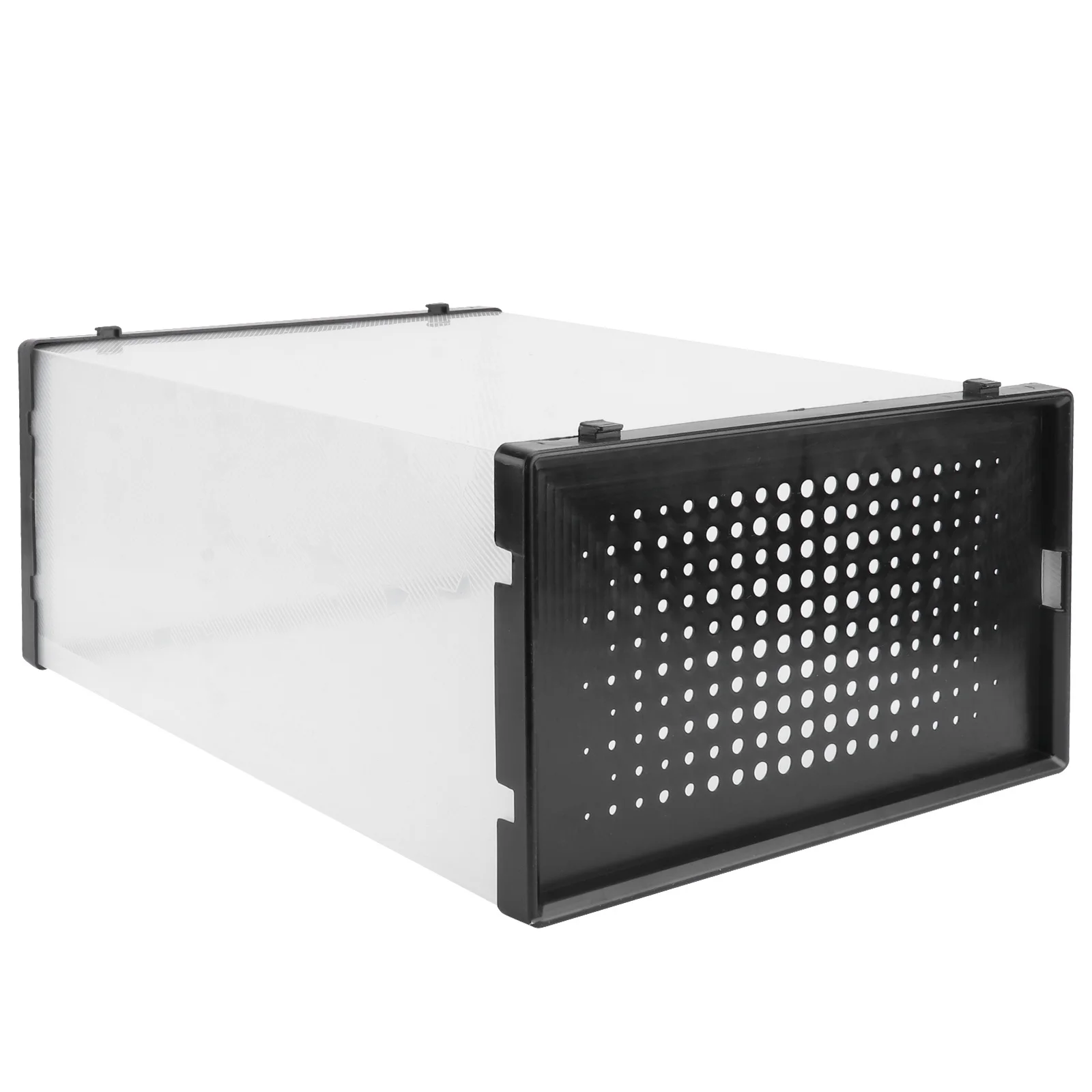 

1Pcs Plastic Shoe Storage Box Thickened Clamshell Design Transparent Stackable Shoe Case Household Shoes Organizer