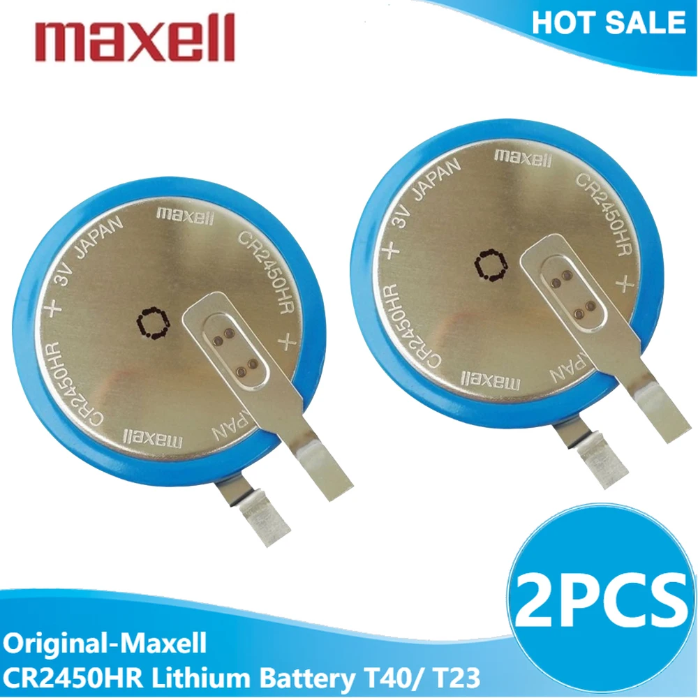 2PCS Original-Maxell CR2450HR Lithium Battery CR2450 CR2450N High-Temperature Resistant 3V Tire Pressure Monitoring Button Cell