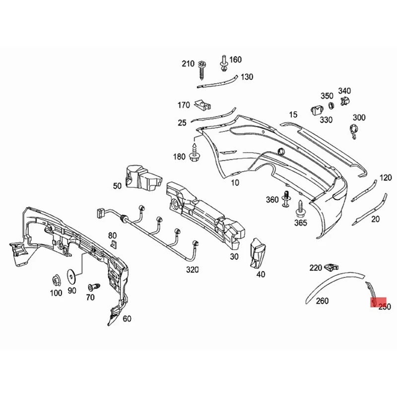 Rear Bumper Corner Cover Wheel Eyebrows For Mercedes-Benz SLK-Class W171 AMG Wheel Header Cover Plate