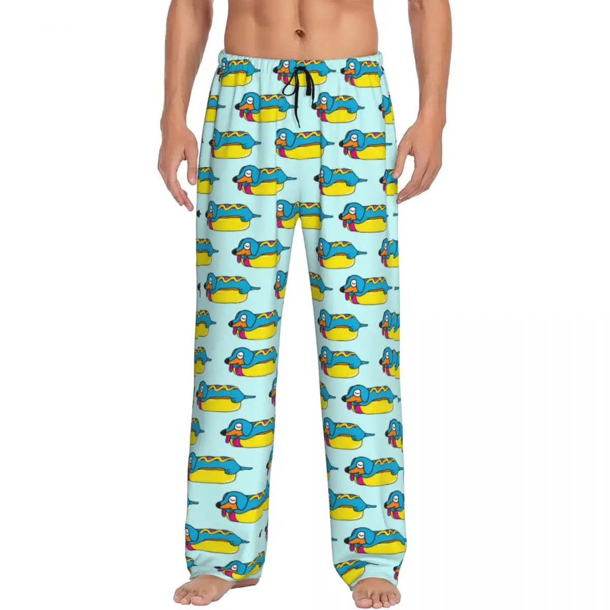 

Custom Dachshund Dog Pajama Pants Men's Sausage Dogs Sleepwear Lounge Sleep Bottoms Stretch with Pockets