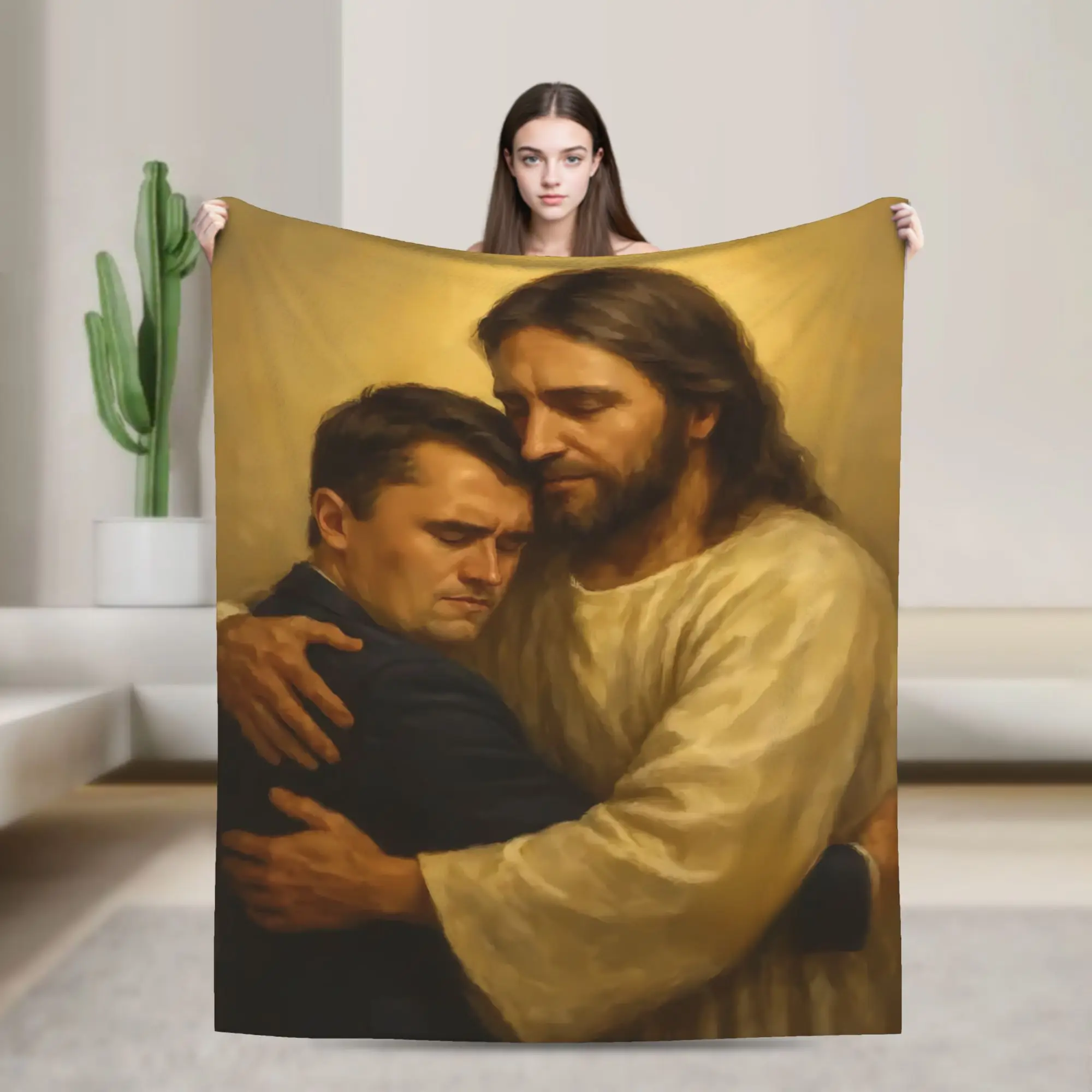 Charlie Kirk Angelic Advocate Blanket  Picnic Flannel Throw Blanket For Home Decor Warm Design Quality Bedspread Gift Idea