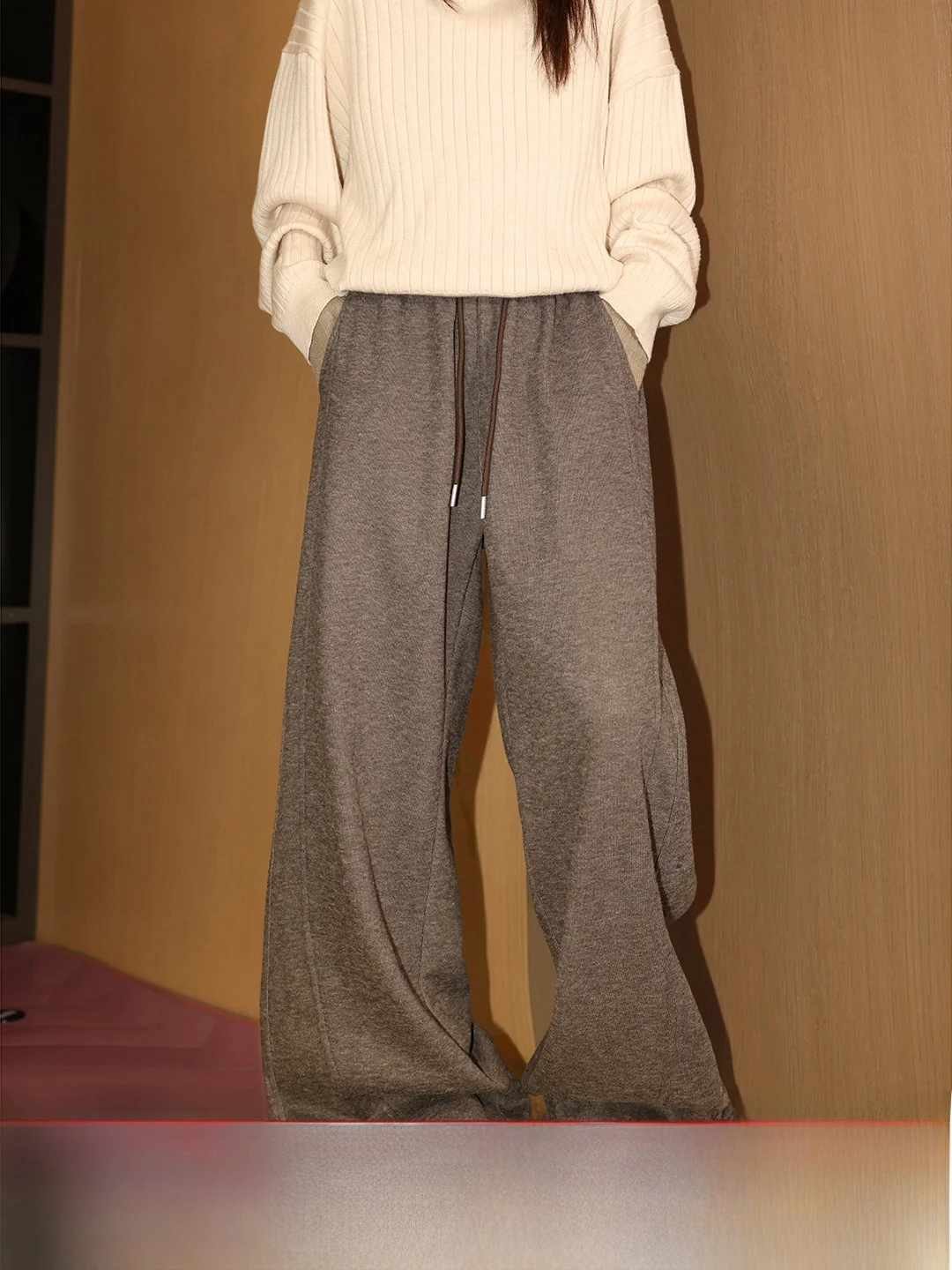 

Женские широкие хлопковые брюки Manyston American Style, маленький размер, зимние, свободные, теплые, прямые штаны