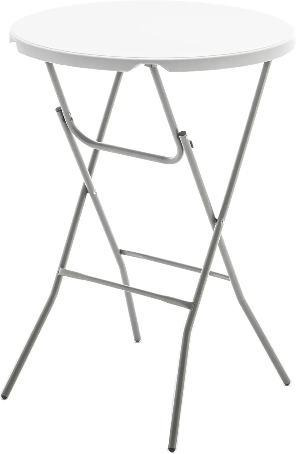 32" Round 43" Bar Height White Granite Plastic Folding Table Portable Commercial Table Banquet Card Coffee Dining Table for Wedd