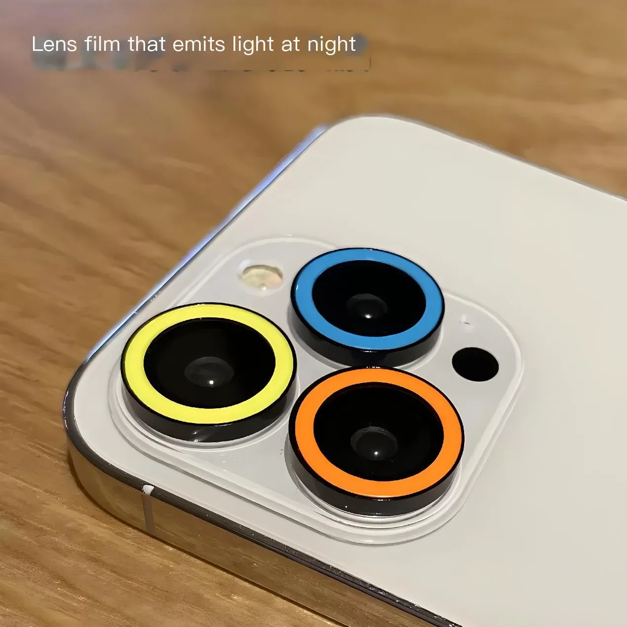 2-3 Stücke Leuchtende Keramik Kamera Schutzfolie Für IPhone 16 15 Pro Max 15 16 Plus Objektivring Gehärtetes Glas Leuchtende Kappe