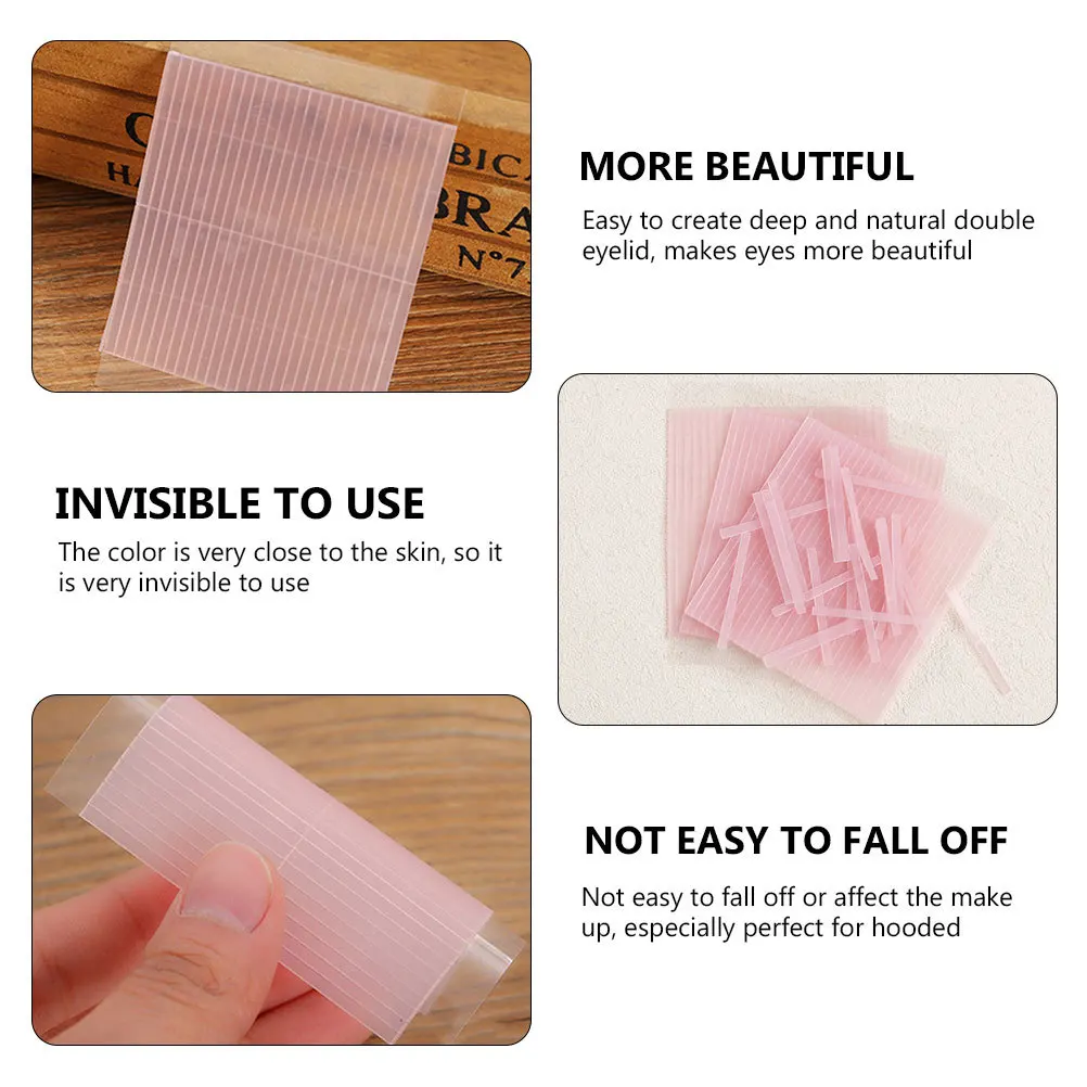 

250Pcs Double Eyelid Stickers Invisible Breathable Eyelid Tape Strips for Eye Makeup Invisible Eye Sticker