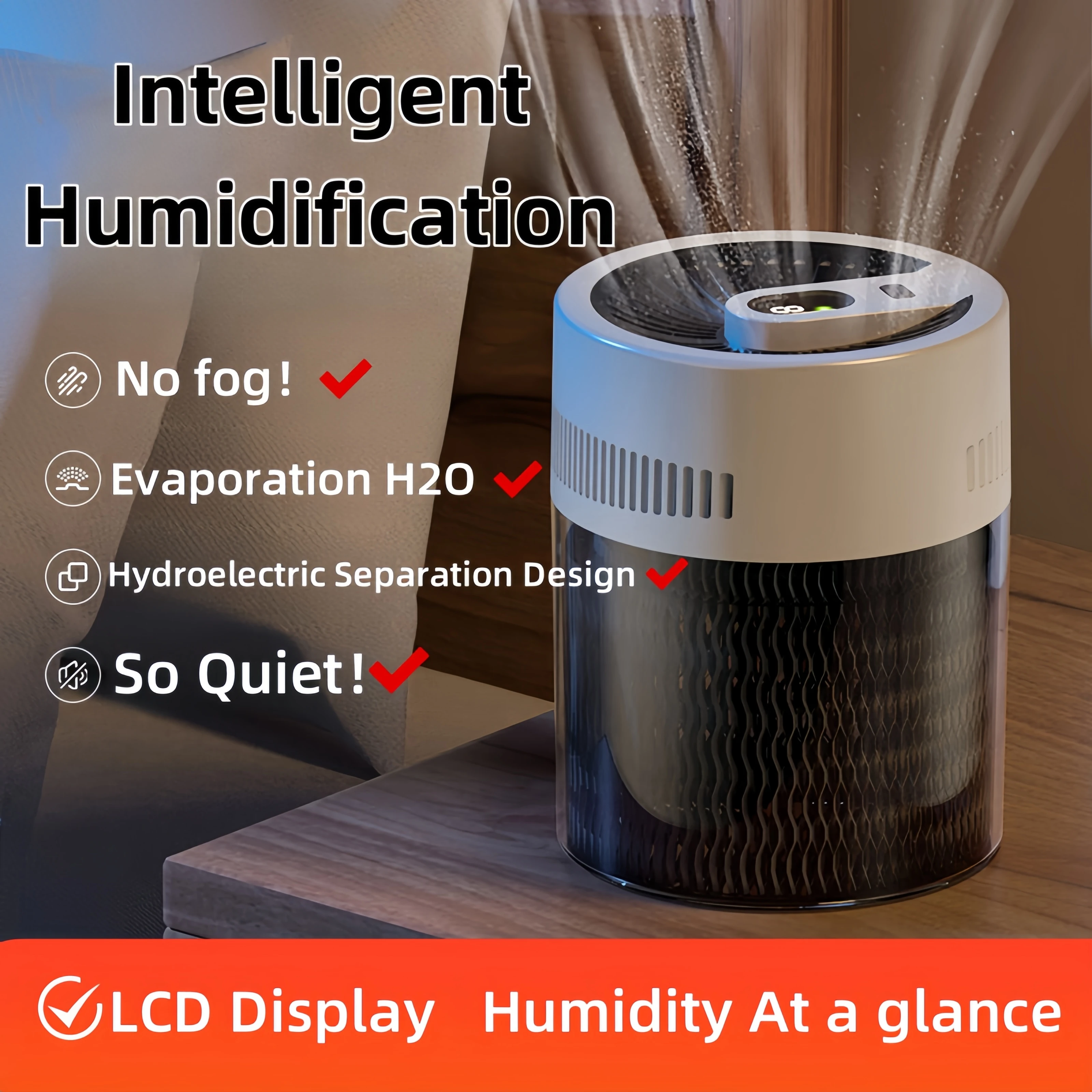 Humidifier Household Appliances USB Humidifier Fogless Humidifier 2L Large Capacity for Household Office