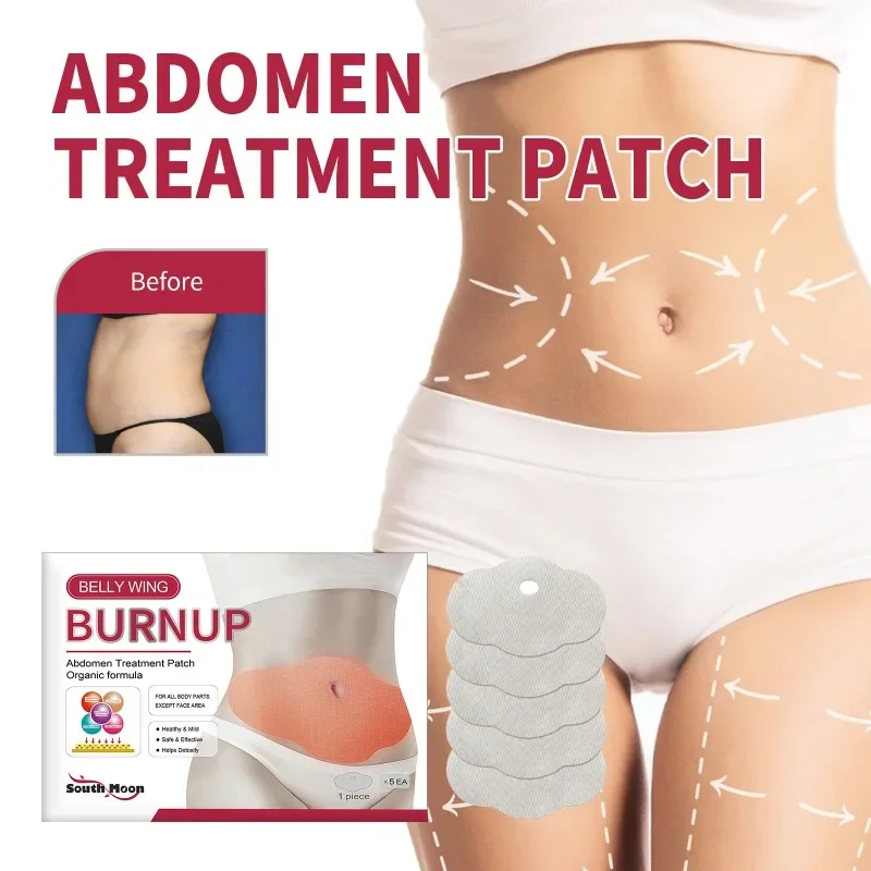 5 Pcs Quick Slimming Patch Belly Slim Patch Abdomen firming shaping Fat Burning Navel Stickers Weight Loss Slimer Health Care