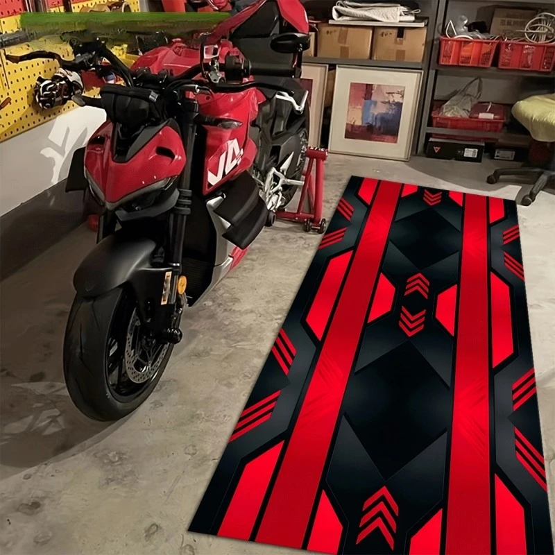 Motorcycle Carpet Durable and Wear-Resistant Motorcycle Parking Mat Modification Equipment Room Floor Mat Home Decoration