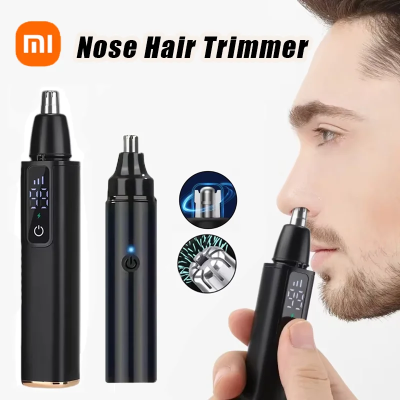 Xiaomi MIJIA Electric Nose Hair Trimmer Remover Fast Charging USB Charging Home LED Display Safety Face Cleaning Care Kit