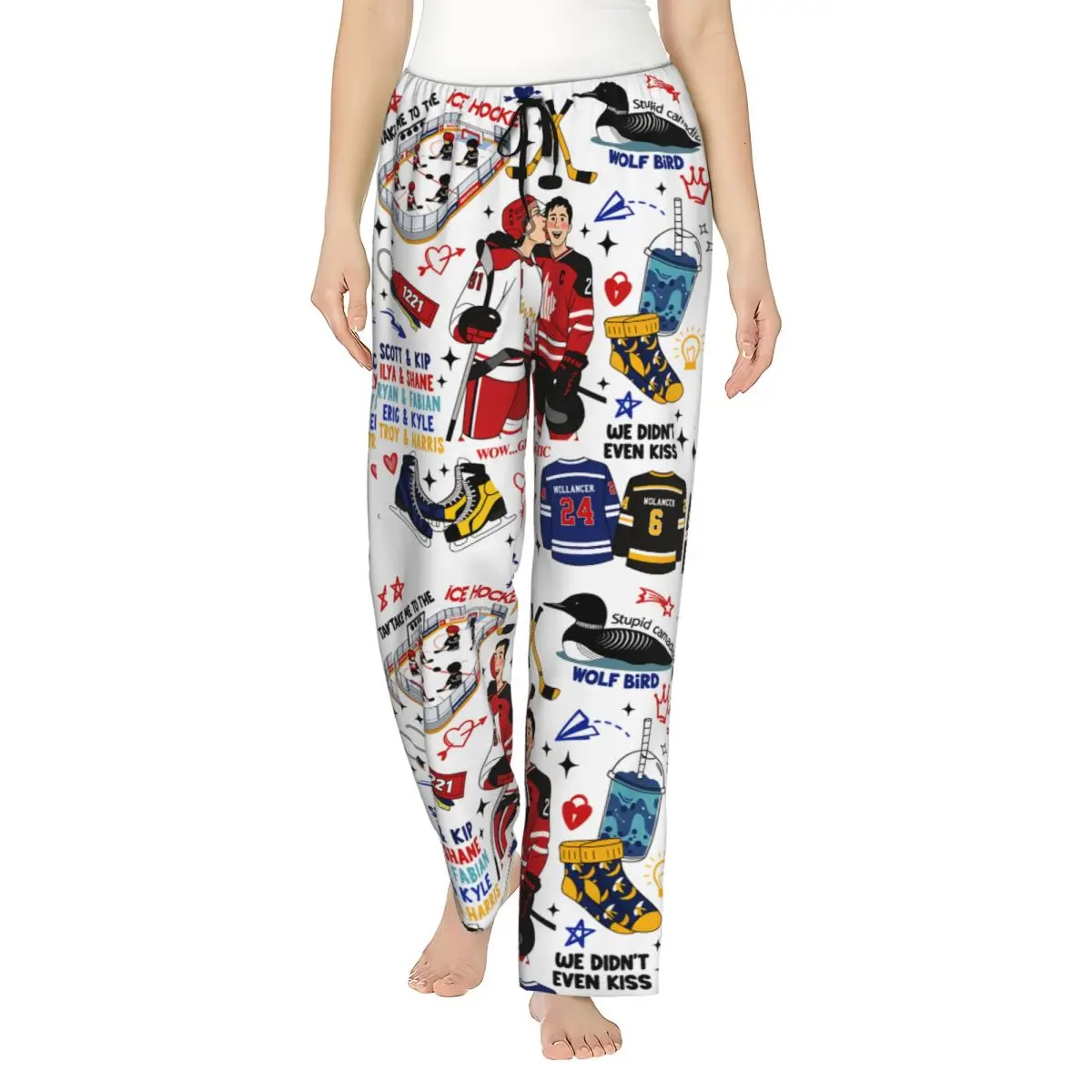 Heated Rivalry Girl's Loungewear pants Loose Fit Hockey Romance Pyjama Pants Dorm Pajama Bottoms
