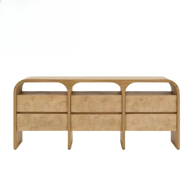 Wooden Drawer Storage Media Console Bedroom Buffet Side Cabinet