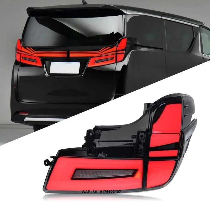 2015-2022 for Alphard Vellfire Tail Lights Devil's Eye LED Rear Lamp 12V Clear Lens Color New Custom Upgrade Modifiers