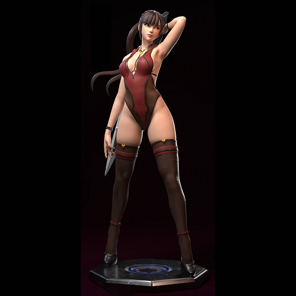 Belle Eve Swordsman NSFW Resin Model Kit 3D-Druck Puppe 1/24 Unmontierte Harzfigur Statue Kits Unbemaltes Spielzeug Gk Spielset