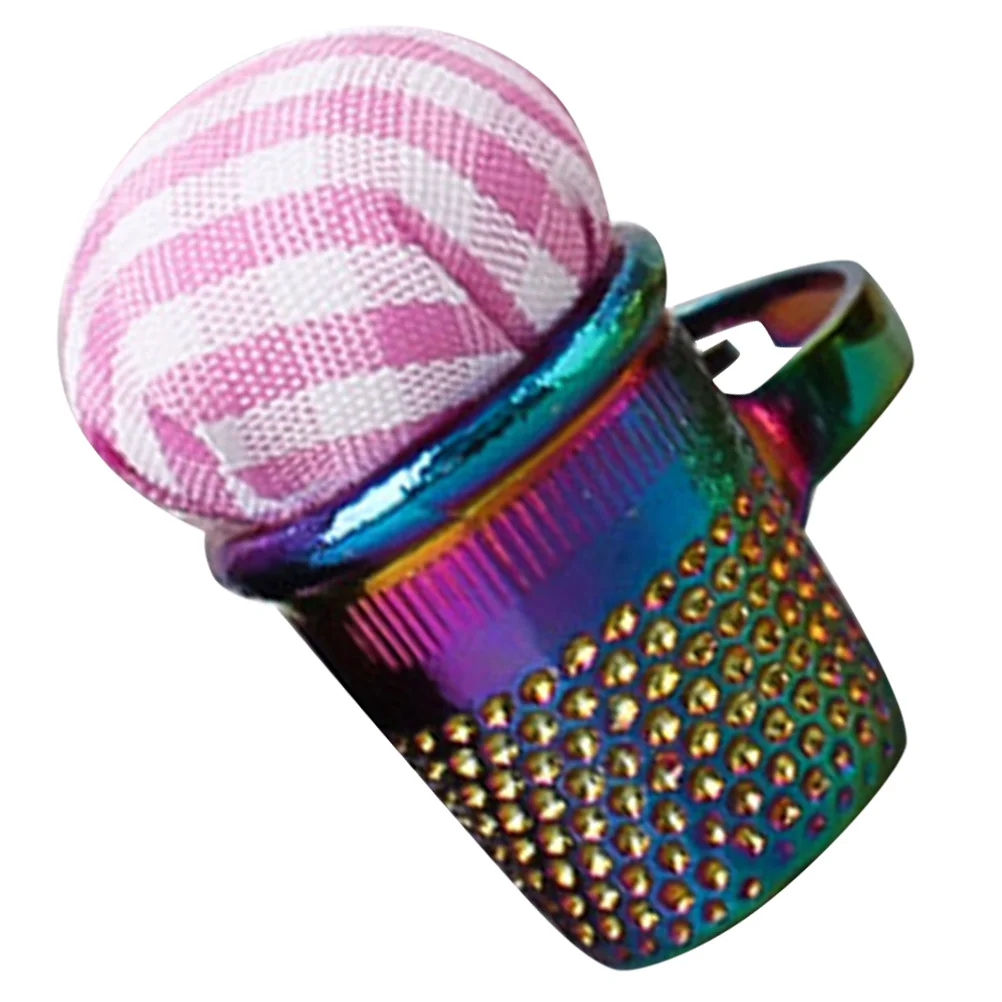 

Finger Pin Cushion Reusable Metal Cotton Sewing Accessory Compact Needle Holder Daily Use Embroidery Tool Finger Pin Cushion