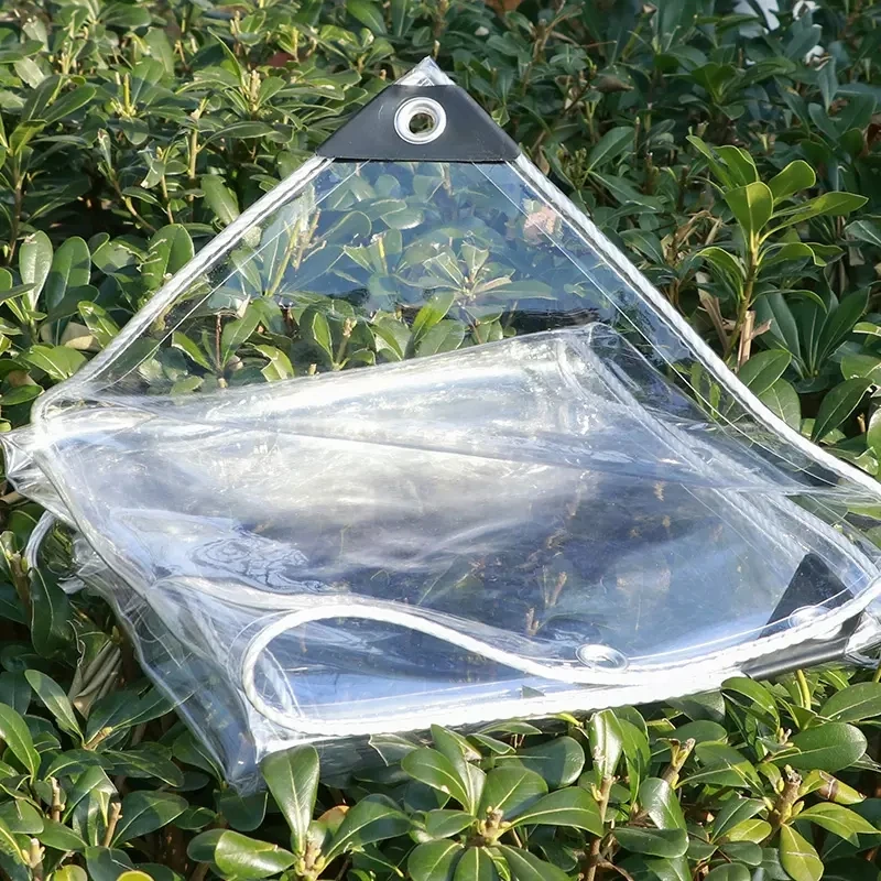 Transparent Rainproof Cloth Thickened PVC Canvas Outdoor Balcony Plastic Waterproof Tarpaulin 99% Visibal Cover Rain Shelt