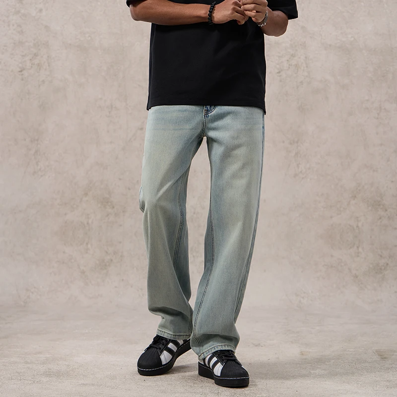 clanfit slim slim verão/primavera desleixado casual solto lyocell jeans vão com tudo