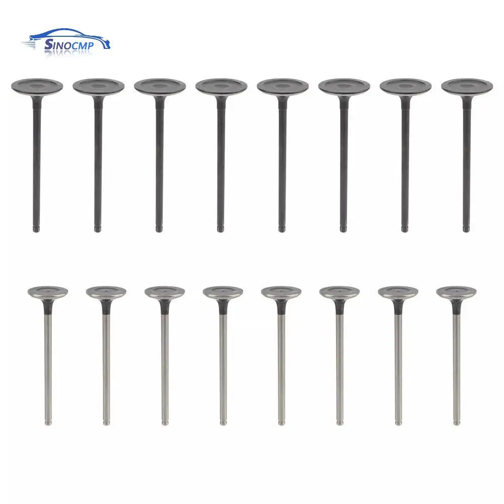 

16 PCS Intake & Exhaust Valve Kit 22211-2G000 22212-2G700 For 2012-2020 Hyundai Genesis Santa Kia Forte Optima G4KH 2.0T Engine