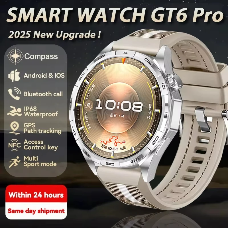 

New Original G T6 Pro New Men Sports Smartwatch 1.50 inche AMOLED HD Screen GPS BT Call Health Monitor For Android IOS Gift