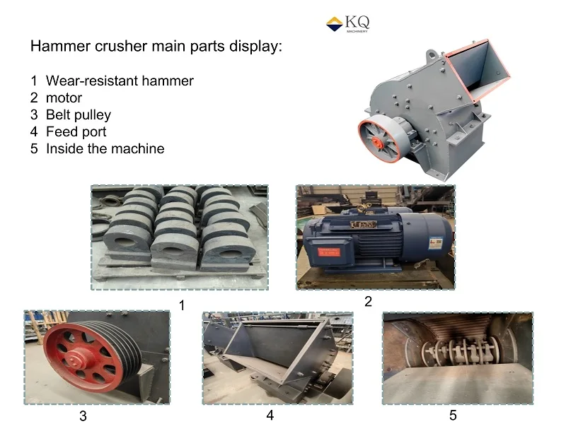 粉砕中硬度鉱石ハンマー、小型ハンマークラッシャー、3tph