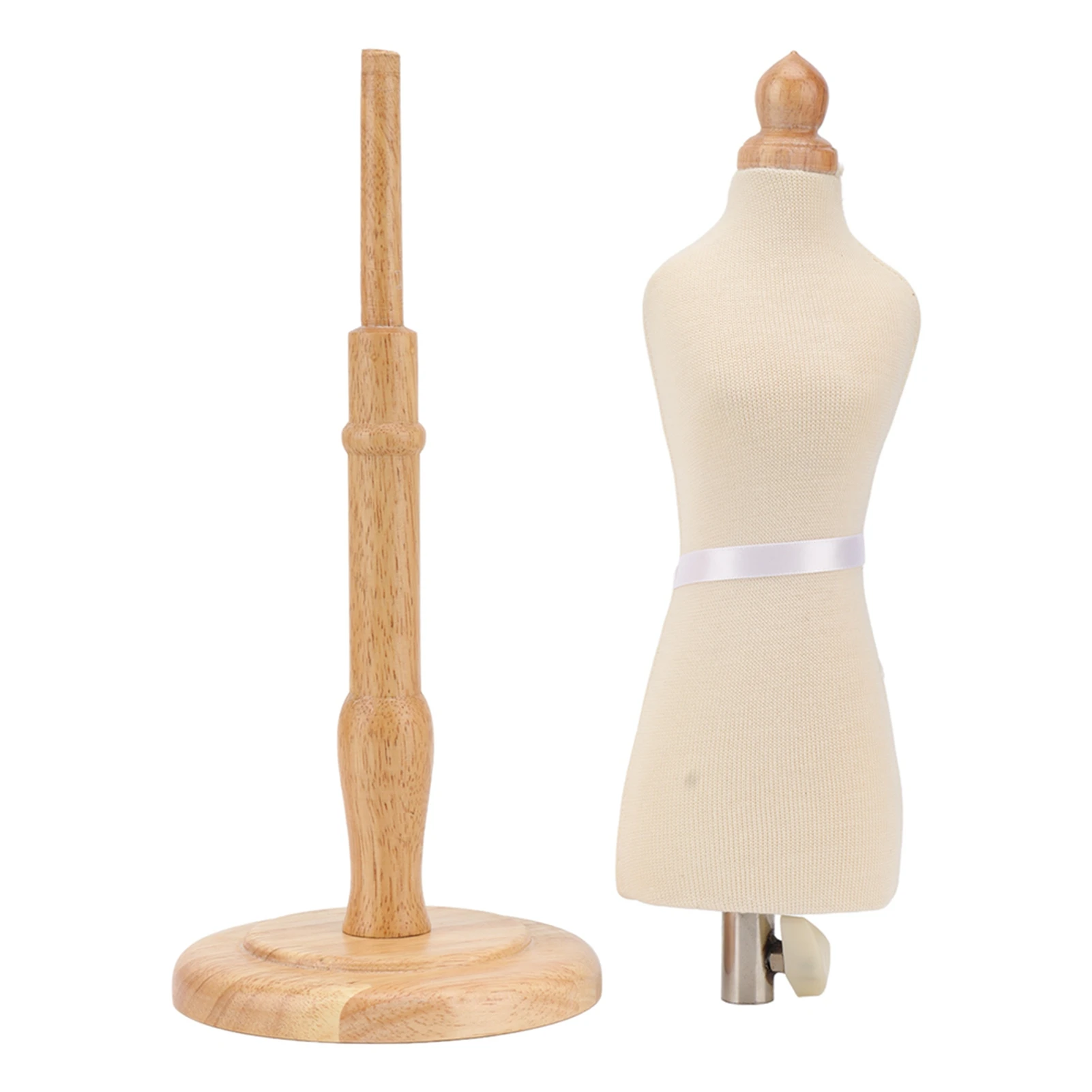 Poppenkledingvorm met houten voet, professionele naaivorm voor het maken van kleding, geschikt voor het presenteren van kleding.