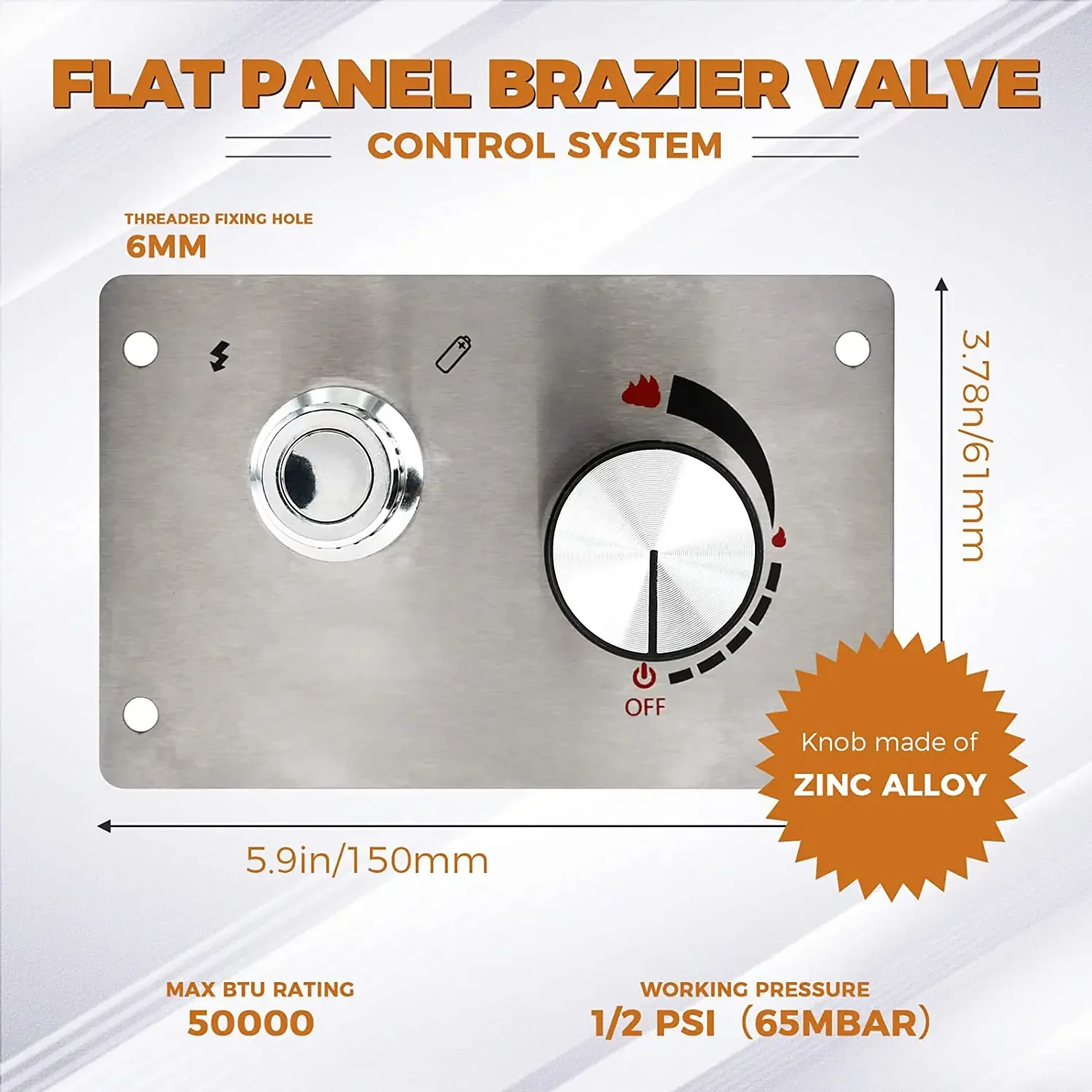 4 sztuk/1 zestaw płaski Panel System kontroli Brazier skrzynia paleniskowa ze stali nierdzewnej płyta czołowa gazu zawór bezpieczeństwa palnika