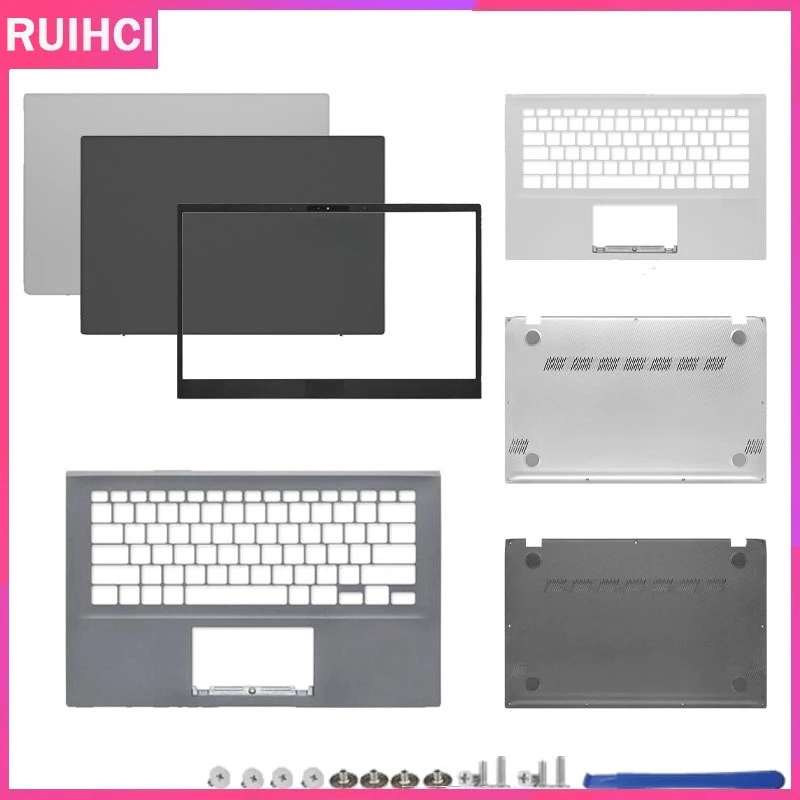 

NEW Rear Lid Laptop LCD Back Top Cover Front Bezel Palmrest Upper Bottom Base Case Silver black For VivoBook14 S14X S4500F S431F