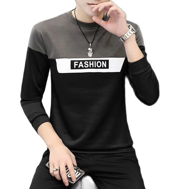 Autumn Winter Men's Long Sleeve T-shirt Striped T-shirt New T-shirt O-Neck Casual Tops