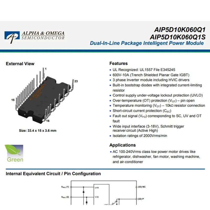 PS21562-SP MAL25A4V AIP5D10K060Q1S
