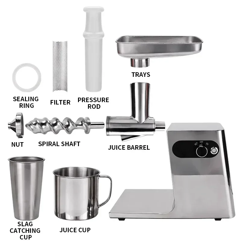 

Fruit and Vegetable Low Speed Juice Extractor 200W Slow Masticating Auger Juicer Compact Cold Press Juicer Machine