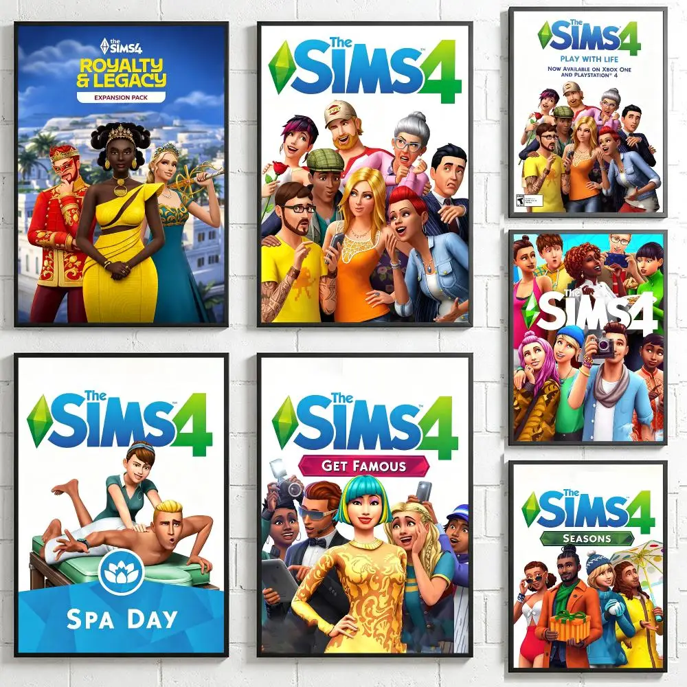 game The Sims Poster HD Poster Retro Industrial Style Suitable for Living Room Bar Corridor and Gift Giving