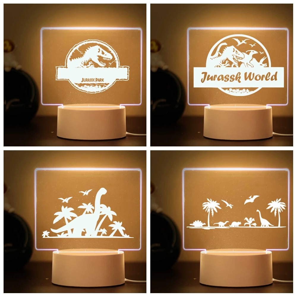 ไดโนเสาร์ 3D โคมไฟ LED สําหรับห้องนอนเทศกาลตกแต่งข้างเตียงหน้าแรก lampe LED