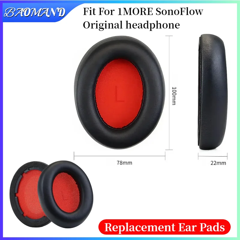 

Earphone pads For 1MORE SonoFlow Original replacement Earpads headphones Earmuffs Soft Mesh cloth Memory Covers Sponge Protein