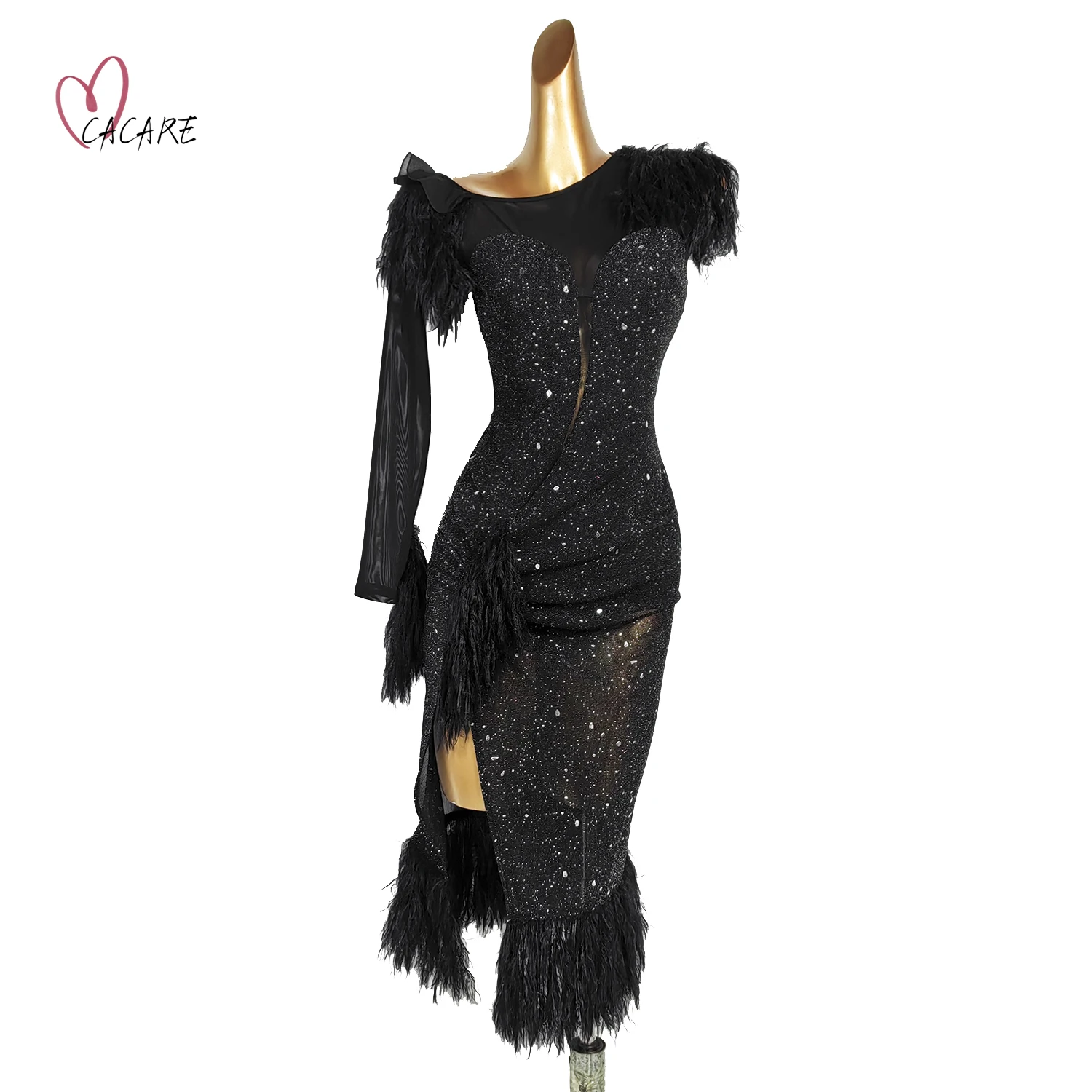 Sexy 2024 Latin Dresses Women Fringe Salsa Tango Flapper Stage Costume Suit Latina Dance Competition Dresses Clothing D0776