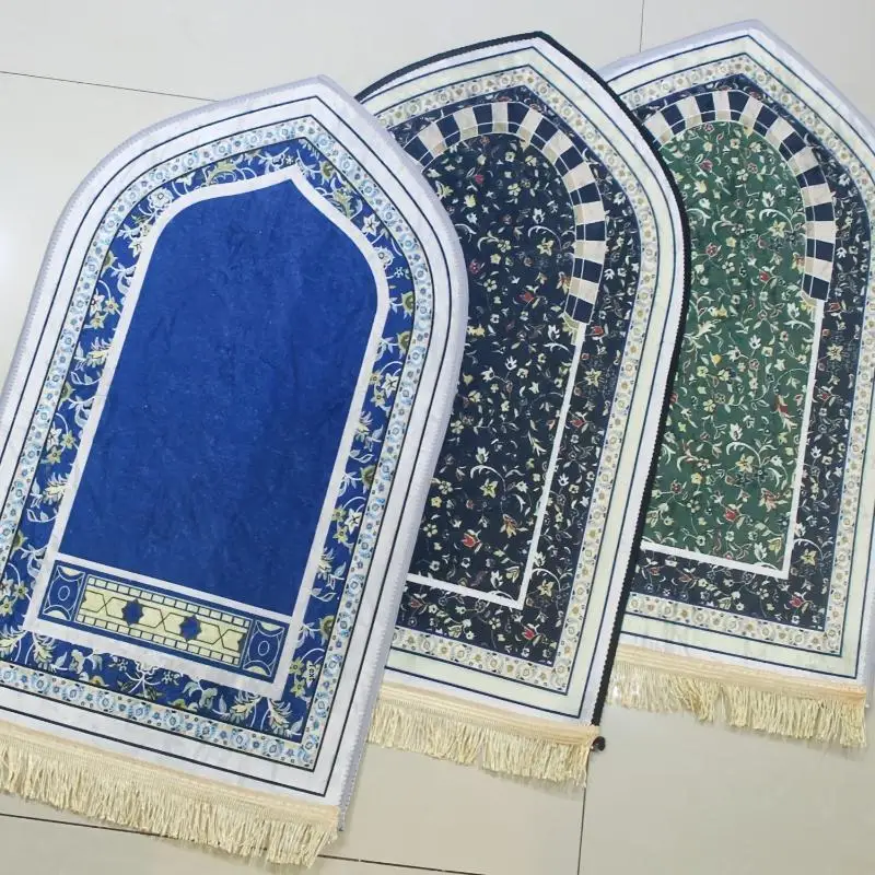 Muslim Prayer Mat Thick Soft Rug Travel Portable Prayer Rug Non-slip Irregular Prayer Mat Carpet For Muslim Carpets