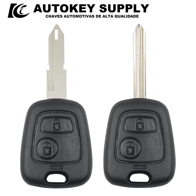 Autokey 교체 자동차 키 케이스 쉘, 푸조 307, 시트로엥 C2 C3 C4 C6 용, 2 버튼 공급