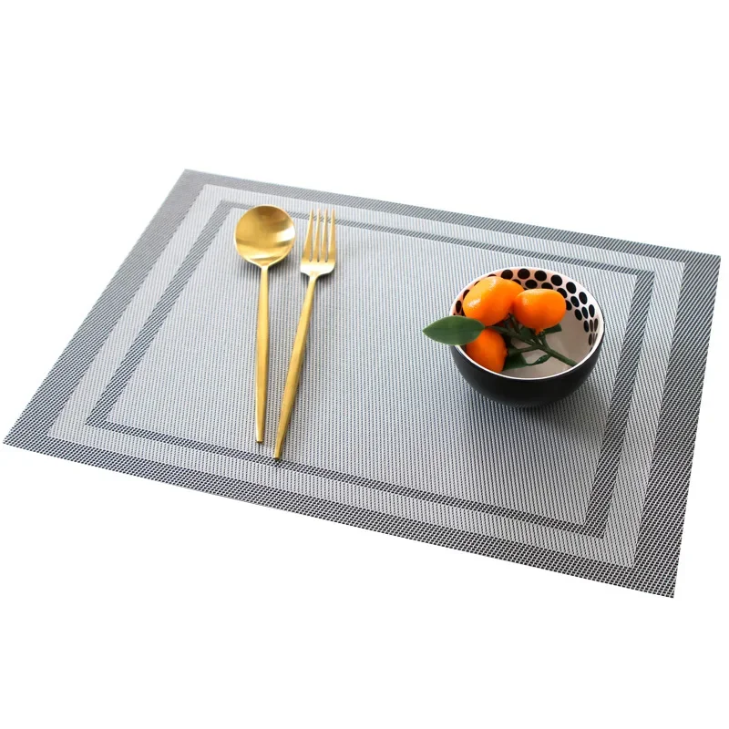 

4Pcs Table Mat Set Non-Slip Bowl Pad Coaster Set Washable PVC Dining Table Placemats Modern Home Decoration Accessories