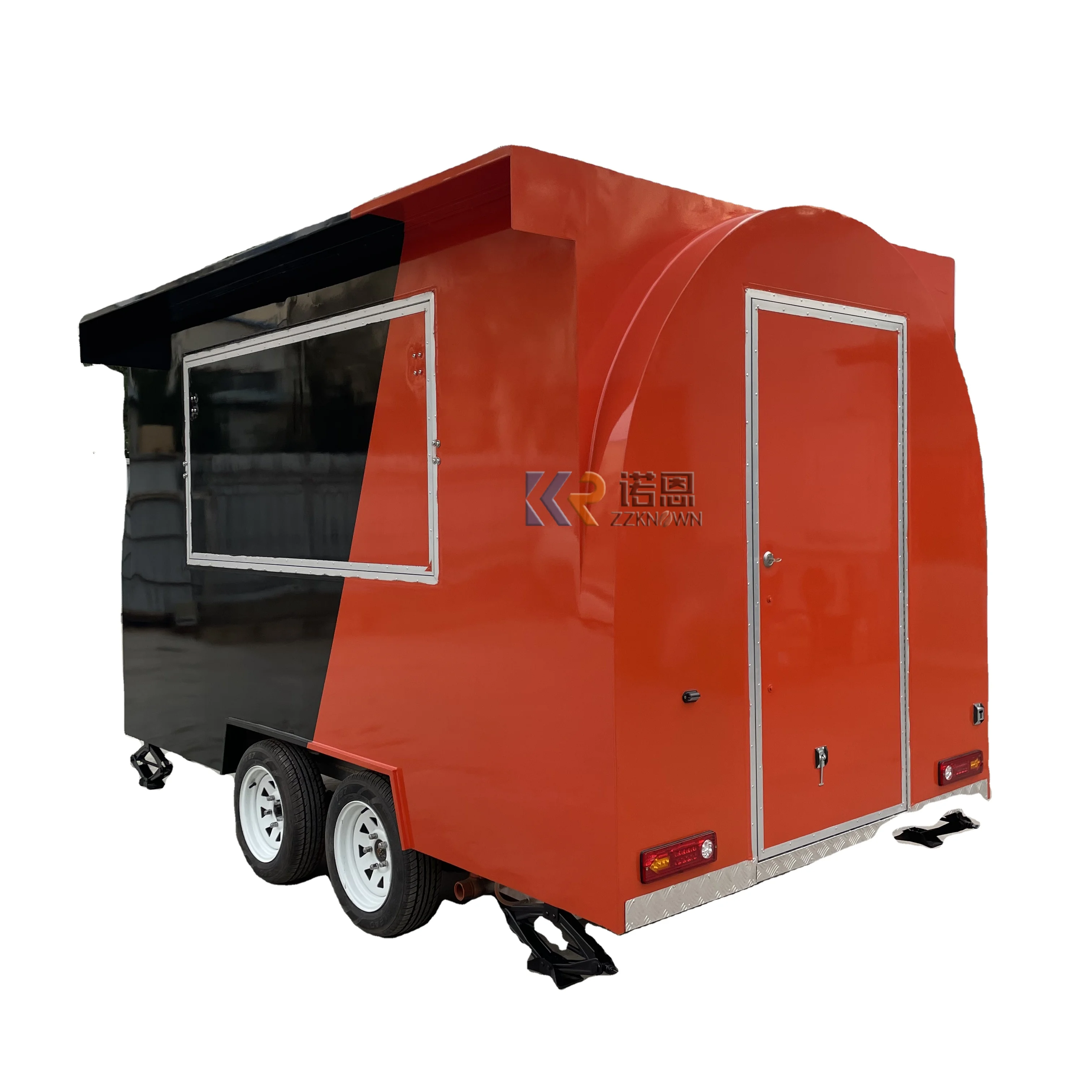 OEM Mobile Fast Food Trailer Ice Cream Snack Vending Cart Customized Food Truck Trailer With Full Kitchen Equipments