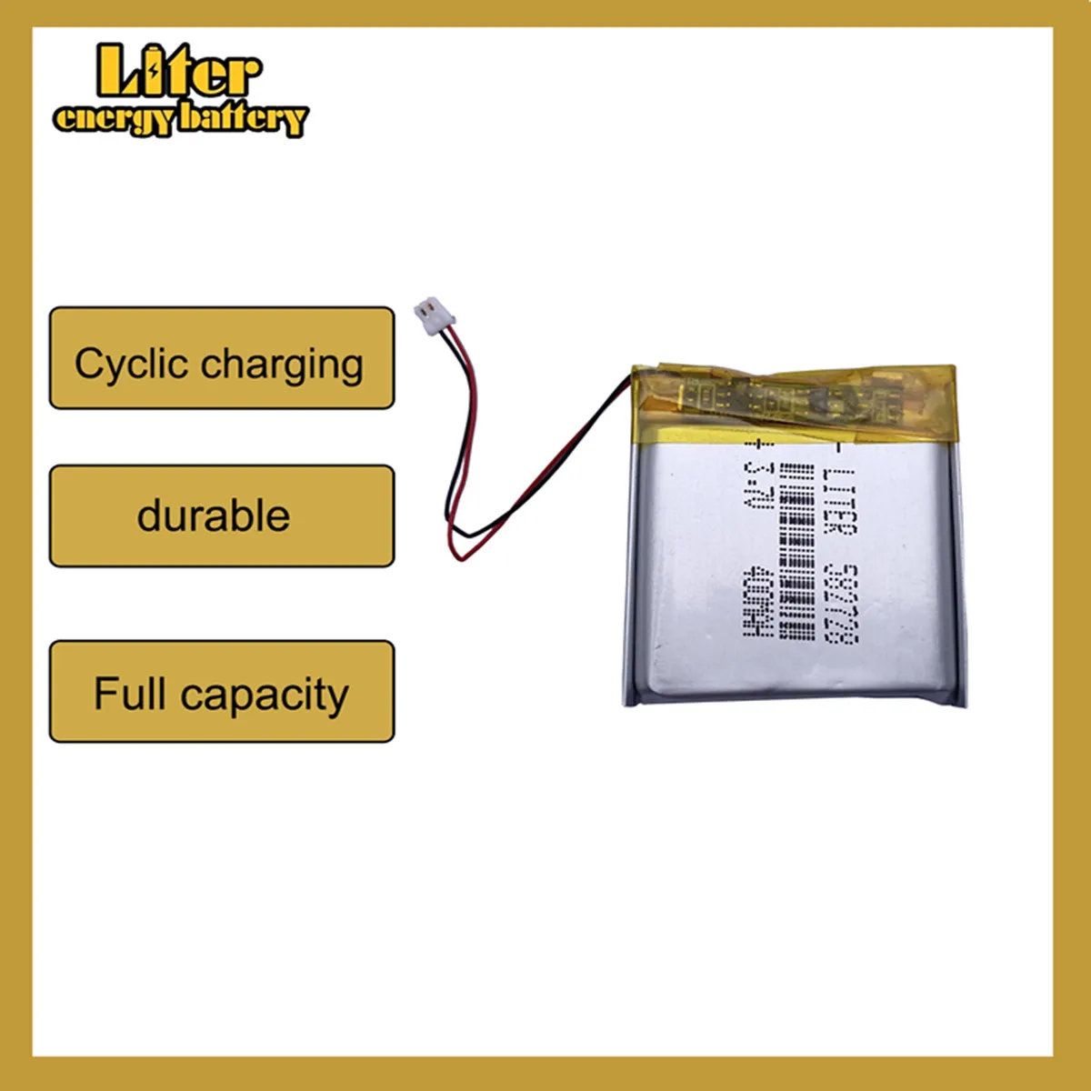 582728 400mah 3.7V  lithium-ion polymer battery quality goods of CE FCC ROHS certification authority