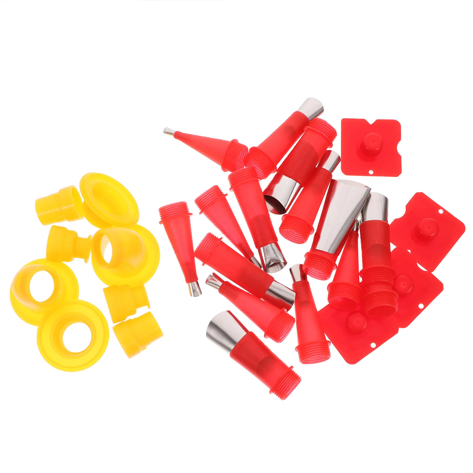 1 Set Kit di punte per ugelli riutilizzabili Base staccabile in plastica di gomma durevole per applicazioni di calafataggio per vetro di precisione Strumento per calafataggio