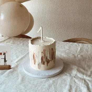첫 번째 어린이 생일 케이크 토퍼, 0 1 2 3 4 5 6 숫자 케이크 용품, 어린이 생일 파티 기념일 새해 케이크 장식  Best5