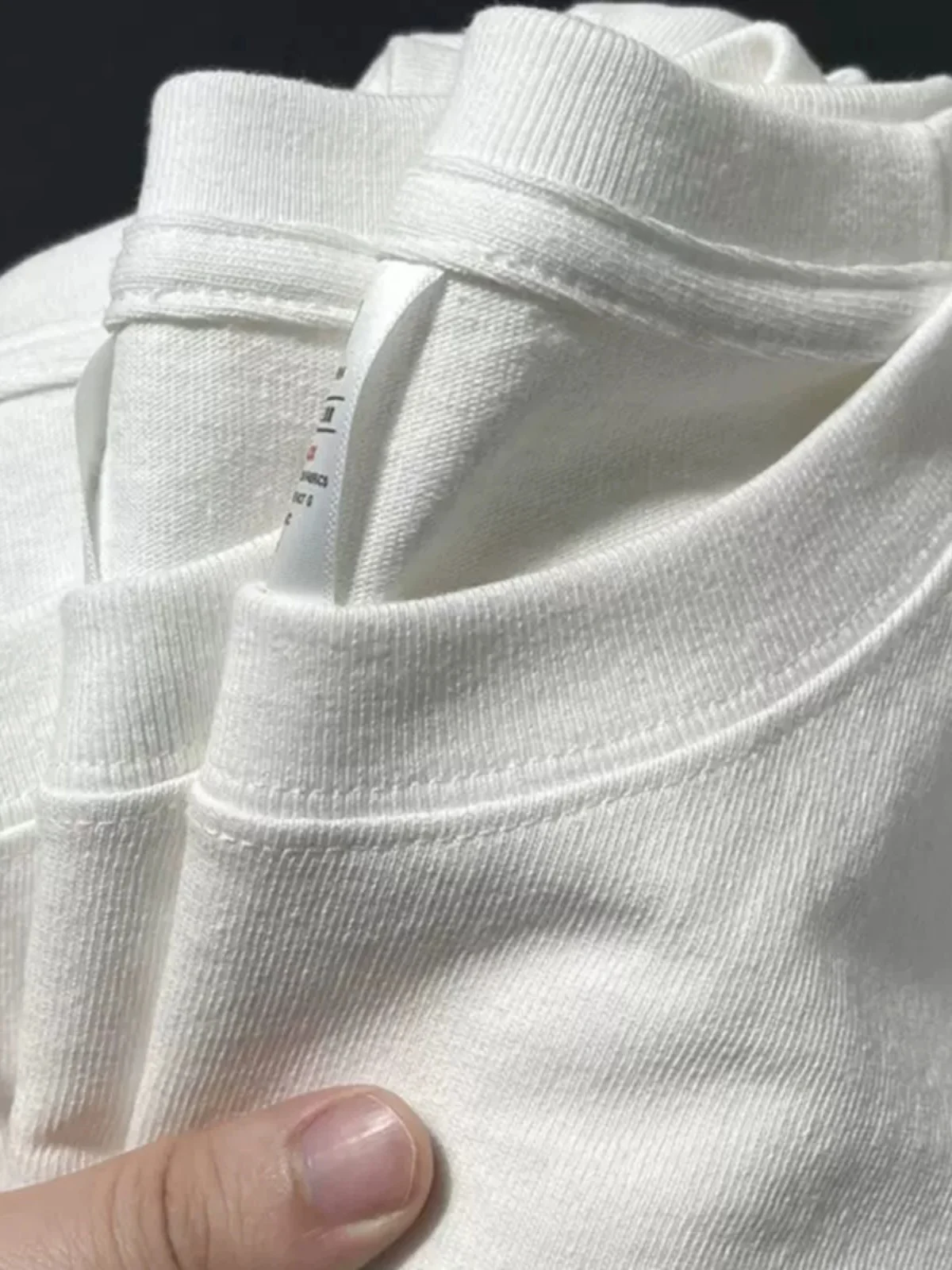 

Heavyweight Pure Cotton Long Sve Men's Base irt Trendy Brand T-irt Spring Autumn Inner Wear Couple's Sweatirt