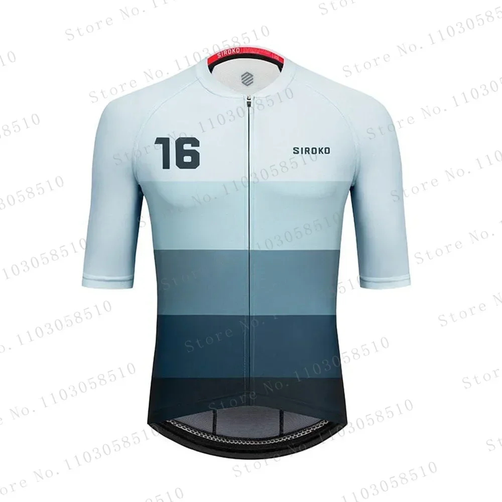 Siroko Replica Men's Cycling Jersey Summer Short Sleeve MTB Triathlon Top Outdoor Sports Ropa Ciclismo Breathable Clothing