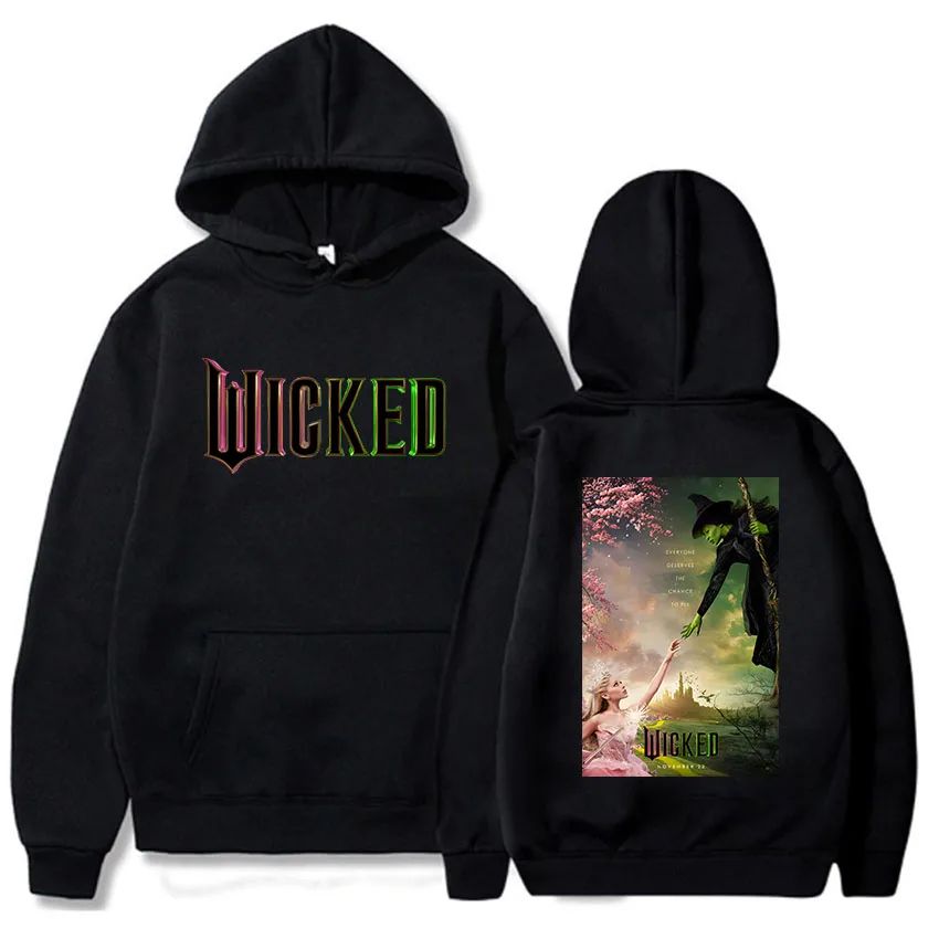 Wicked Fantasy Movies Hoodies Long Sleeve Winter Women/Men Sweatshirt Graphic Clothes Moletom Feminino Ariana-Grande Print Hoody