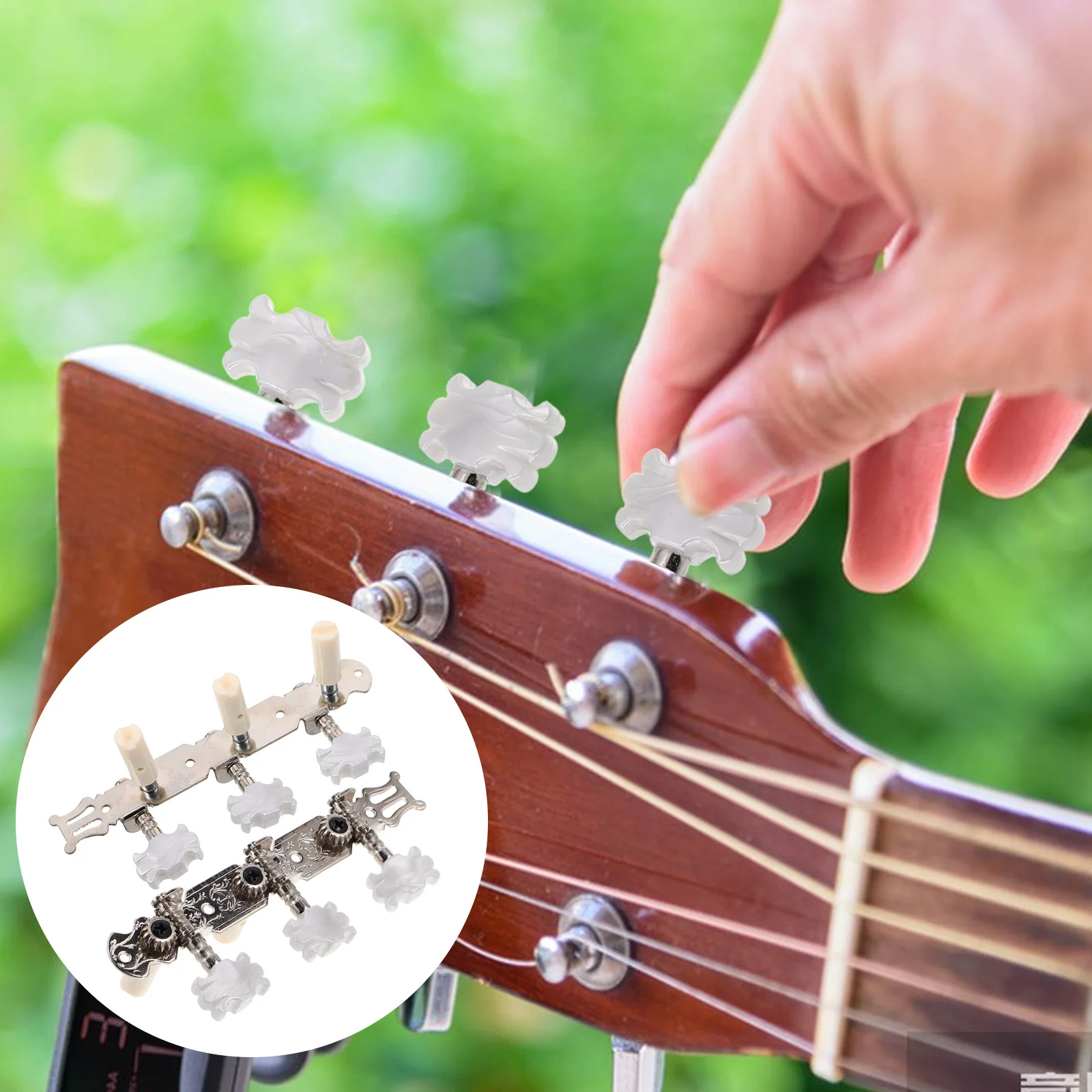 

1 Set Locking Guitar Tuning Pegs For Classical Folk Acoustic Guitar Replacement Machine Heads Sturdy Tune Keys Gear Slide Ring