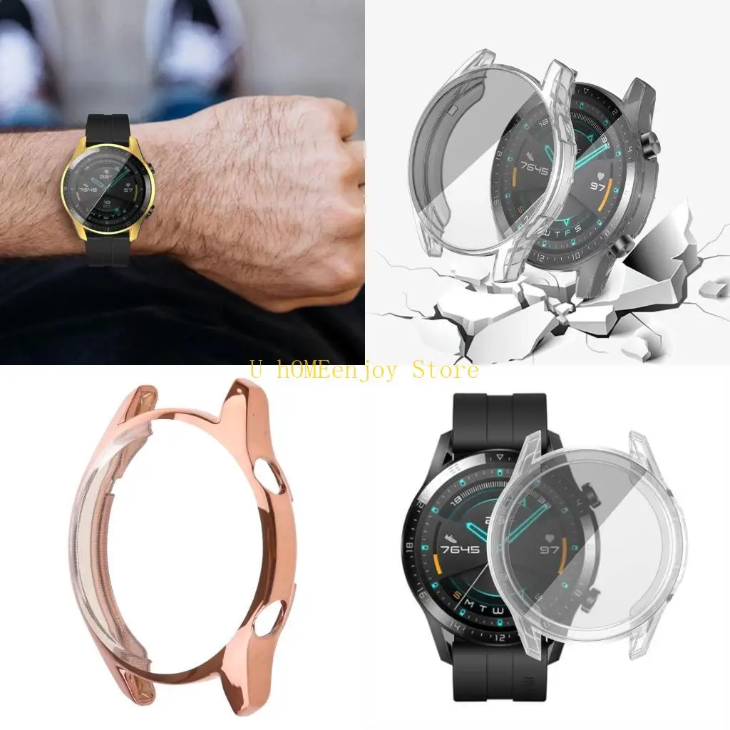 

B0KF Экран для защиты чехла для Watch GT2 46 мм Прочный ультратонкий устойчивый к царапинам защитный чехол для часов