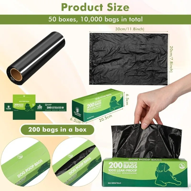 

Dog Waste Bags Leak Proof Thick Plastic Pet Poop Bags Roll for Dog Home Park Outdoor Travel Pet Supplies 50 Rolls 10000 Count