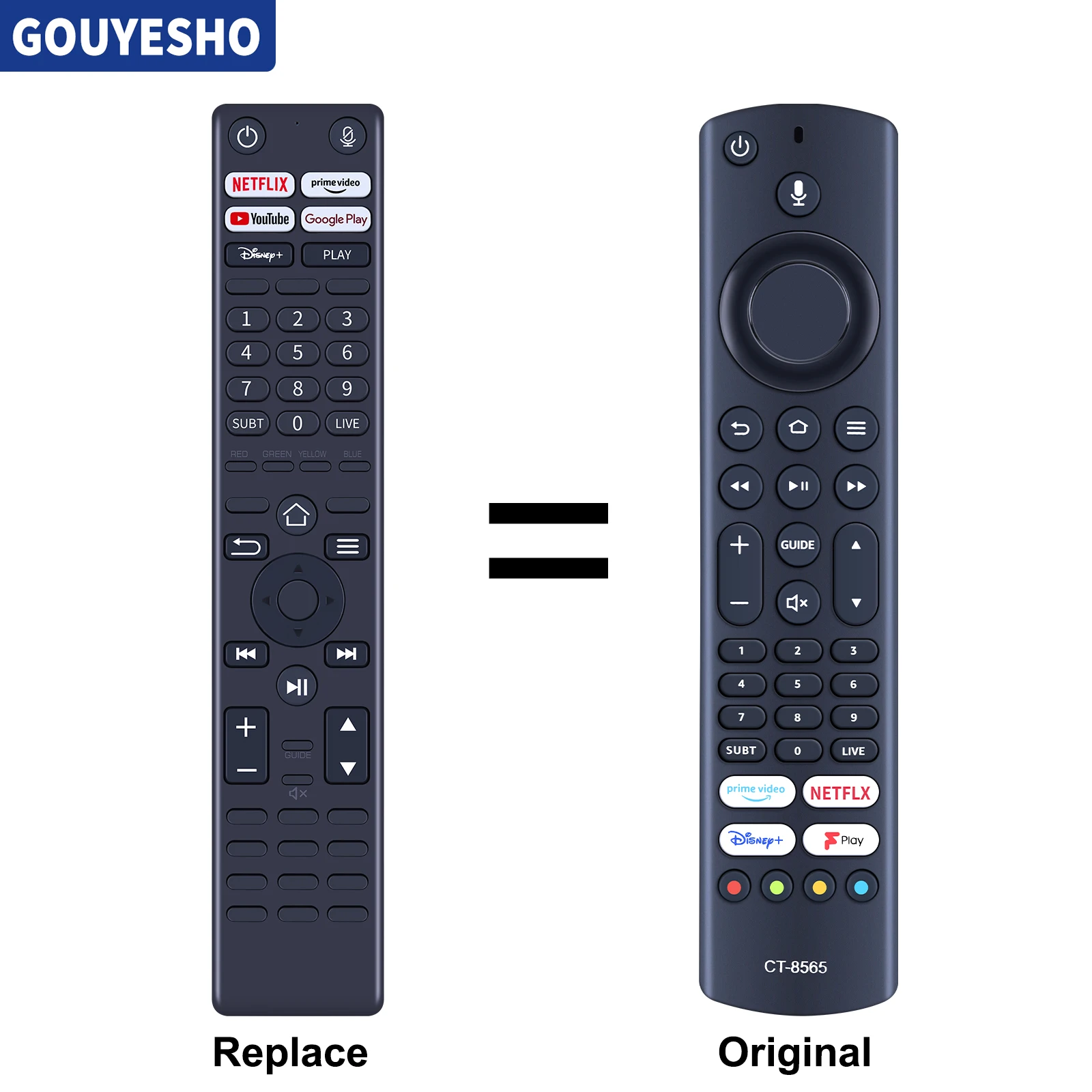 New Replaced Remote Control Fit For TOSHIBA JVC CT-8565 UF3D Ferguson F4320AFR and JVC RM-C3255 and Xiaomi tv f2 without voice