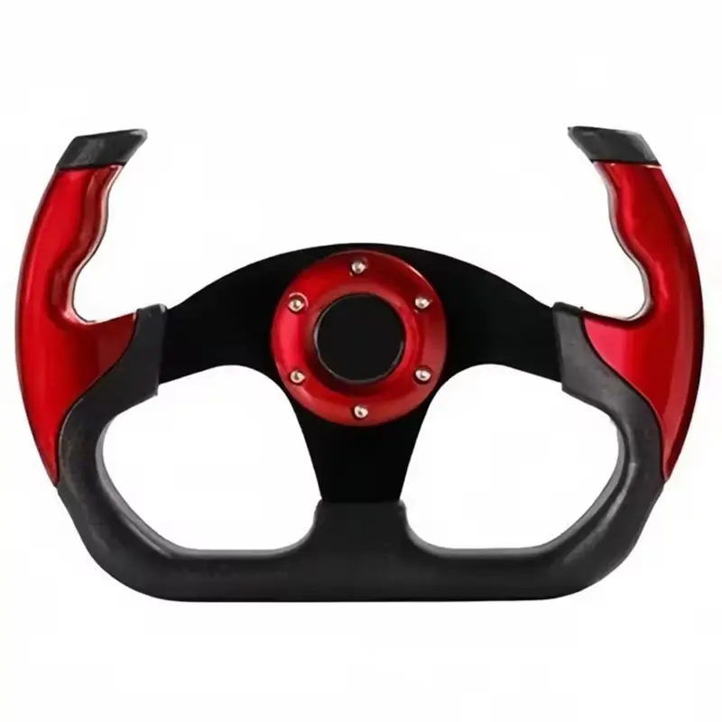 AU65-13-Inch Universal Racing Steering Wheel Car Steering Wheel For Racing Games Atvs And Go-Karts